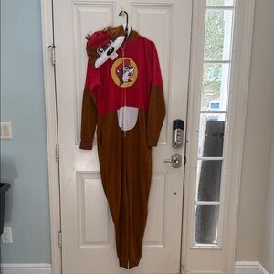 Buc-ees Costume Onesie - Red and Brown